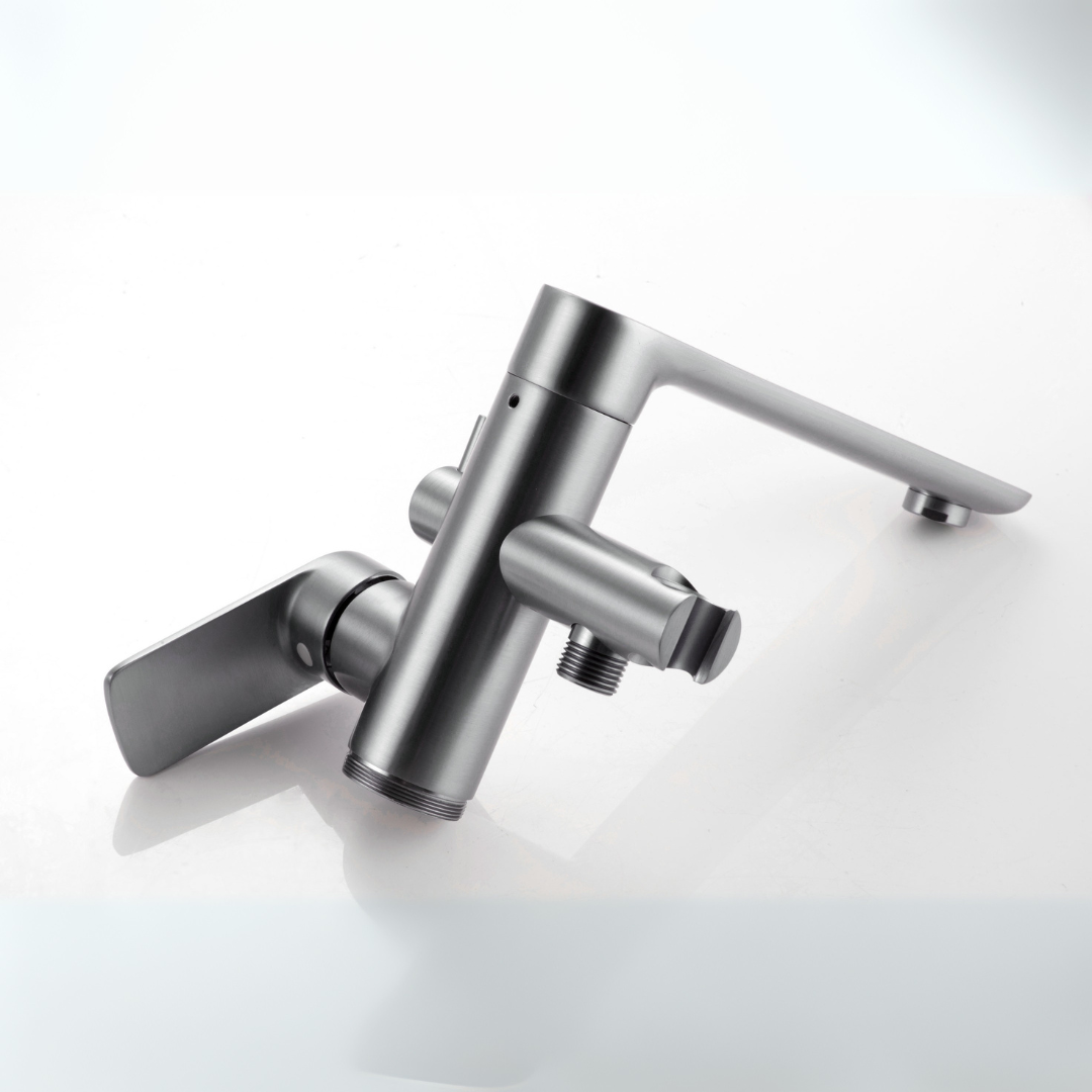 Vrijstaande badkraan Emilia - Gunmetal grey - 88 × 22 × 16 cm