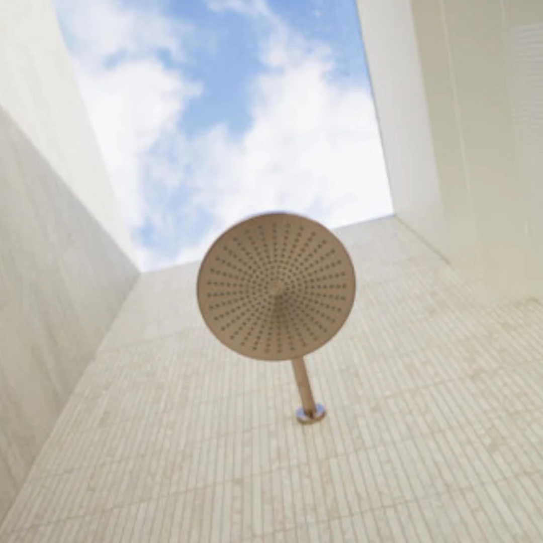 Thermostatiche inbouw regendoucheset Valencia - Air shower II - Brushed bronze