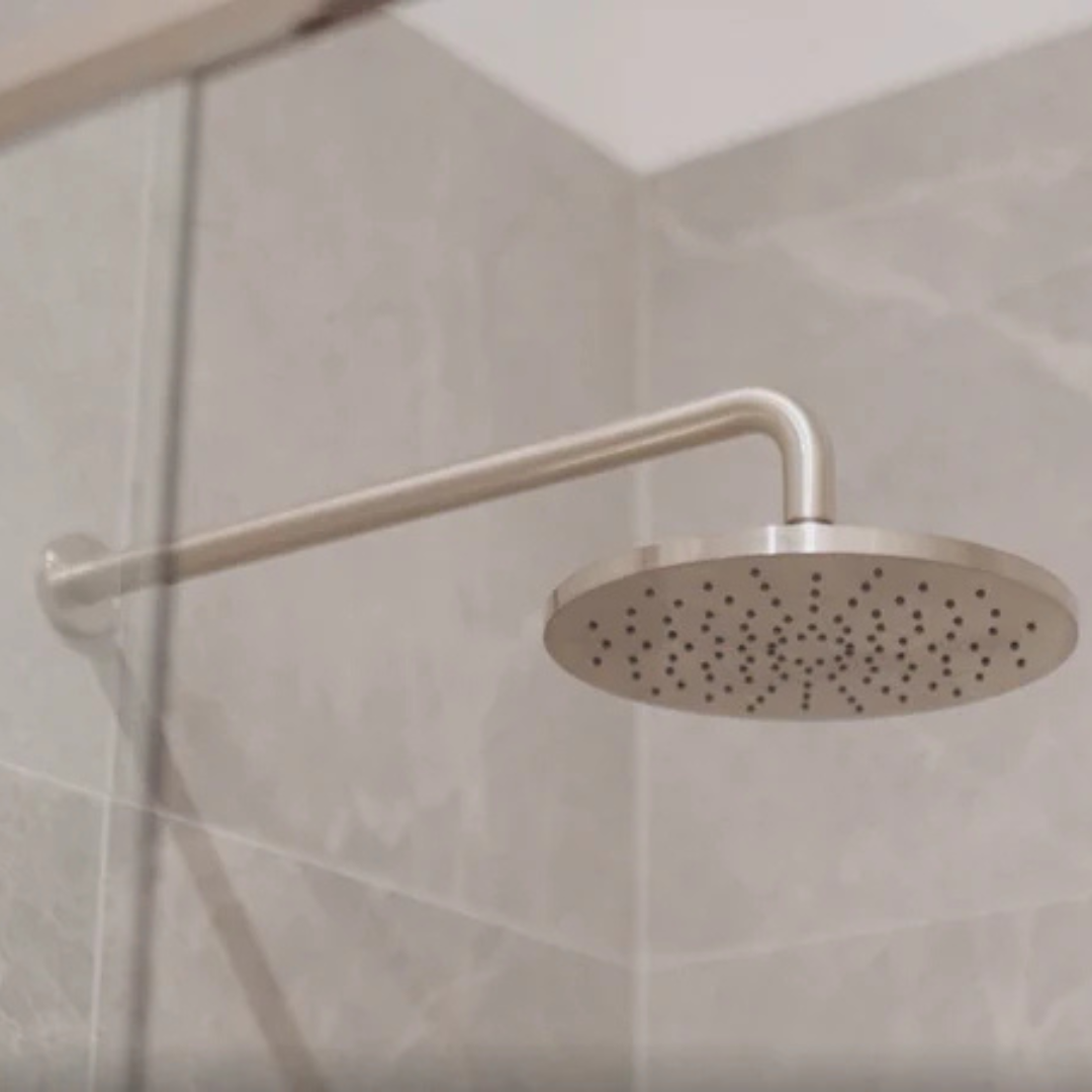 Thermostatiche inbouw regendoucheset Valencia - Air shower II - Brushed nickel