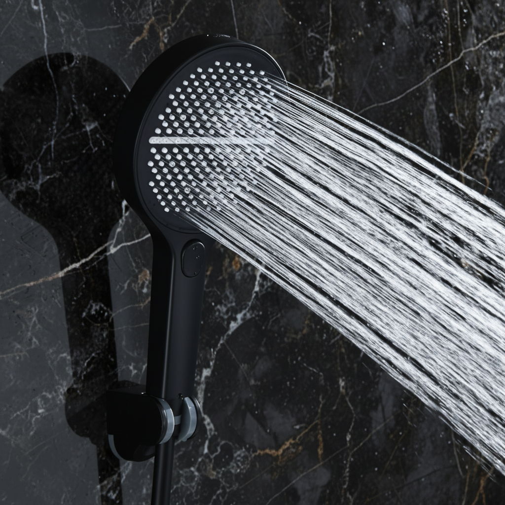 Douchepaneel Elena - LED - Digitaal display - Matte black - 145 × 18 × 65 cm