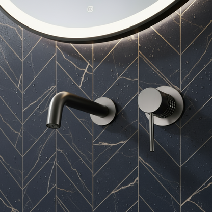 Inbouw wastafelkraan Angelica - Gunmetal grey - 23 × 20.5 × 10 cm