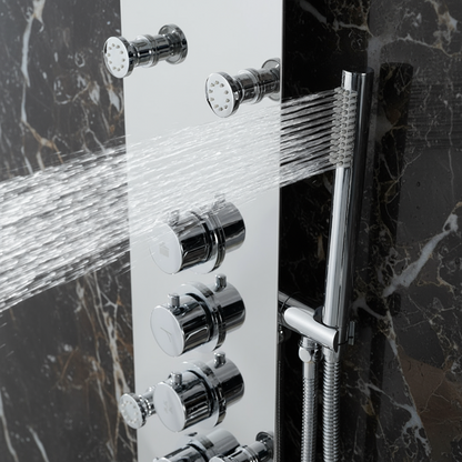 Douchepaneel Nana – Waterval – Massagejets – Chrome - 150 × 20 × 60 cm