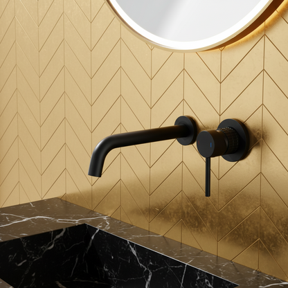 Inbouw wastafelkraan Angelica - Matte black - 23 × 20.5 × 10 cm