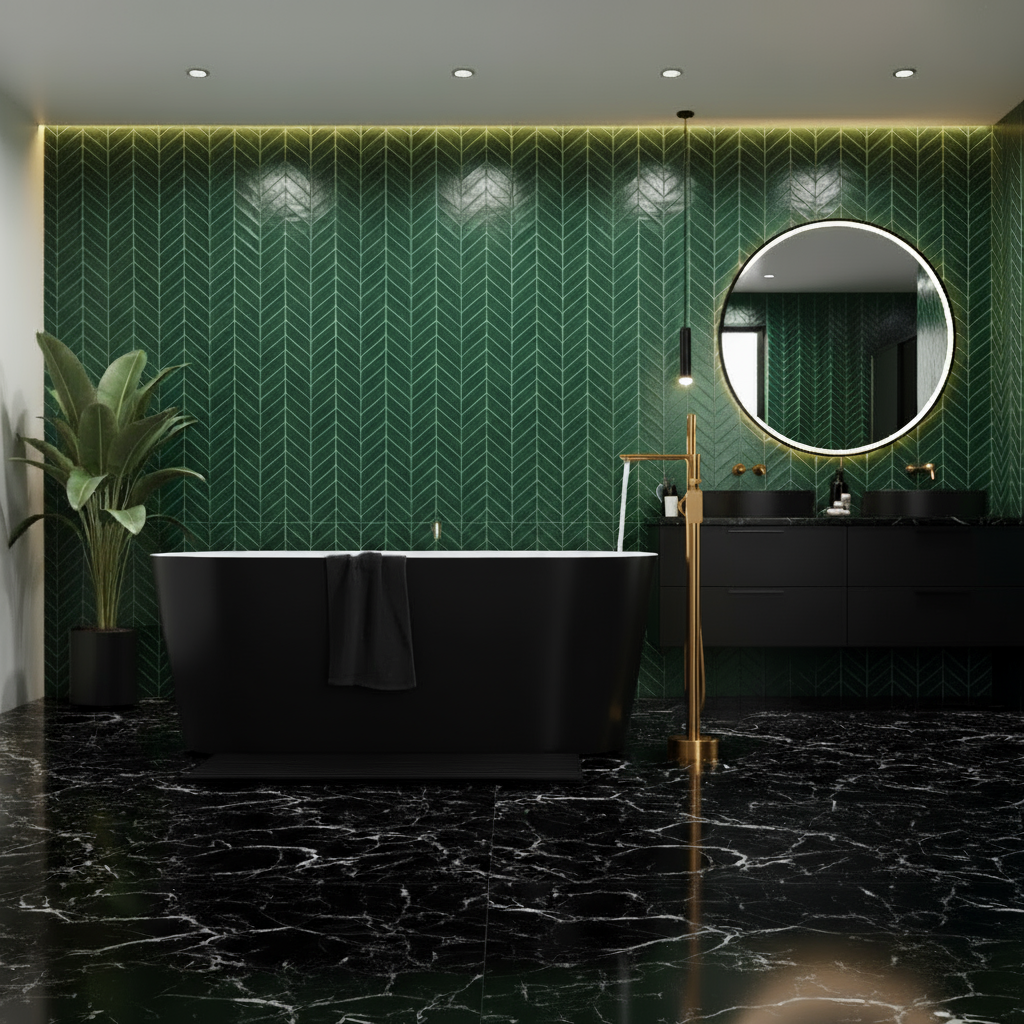 Vrijstaande badkraan Emilia - Brushed gold - 88 × 22 × 16 cm