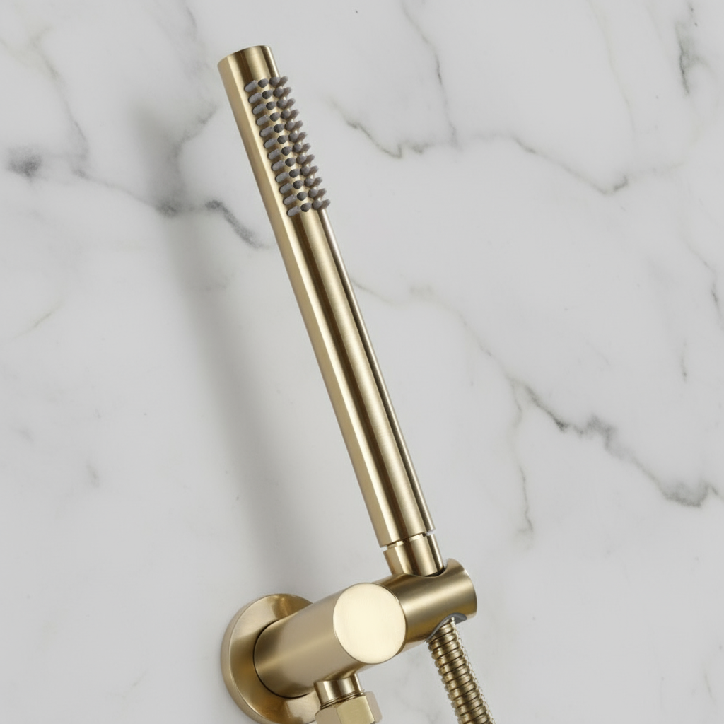 Inbouw Regendoucheset Vincent – Staafhanddouche – Brushed Gold