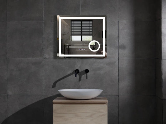 LED Badkamerspiegel - Digitale klok - Dante 80x70cm