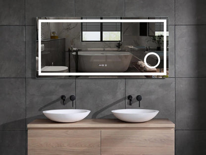 LED Badkamerspiegel - Digitale klok - Dante 140x70cm