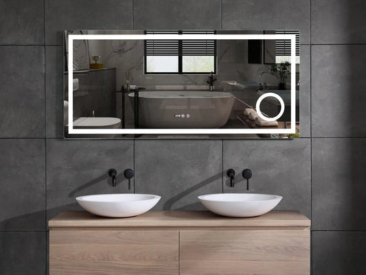 LED Badkamerspiegel - Digitale klok - Dante 140x70cm