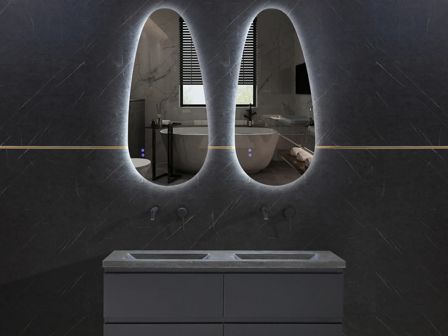 LED Badkamerspiegel - Horizontaal of verticaal - Darla 90x60cm