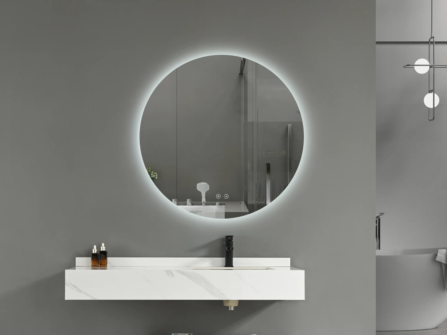 LED Badkamerspiegel - Valeria 80x80cm