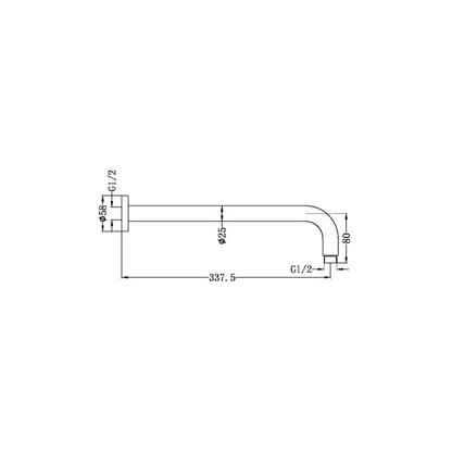 Thermostatiche inbouw regendoucheset Valencia - Air shower II - Graphite