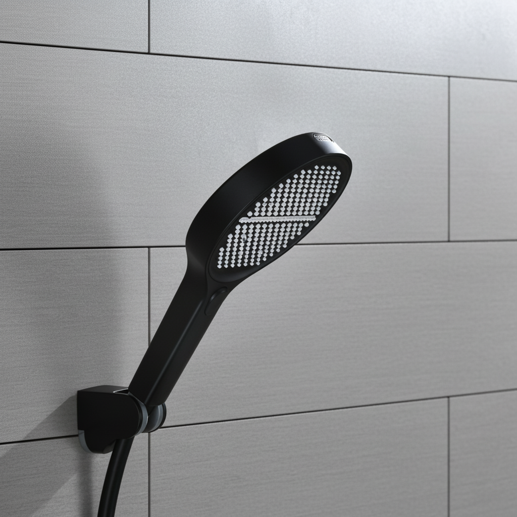 Douchepaneel Elena - LED - Digitaal display - Matte black - 145 × 18 × 65 cm