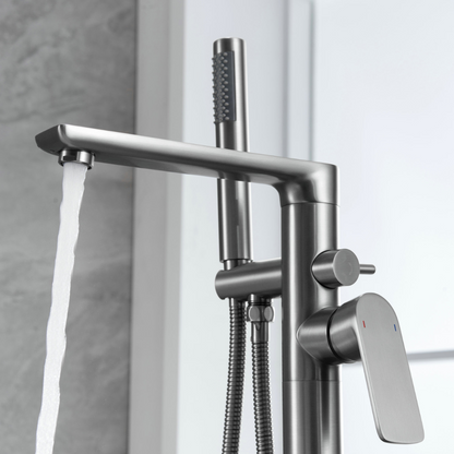 Vrijstaande badkraan Emilia - Gunmetal grey - 88 × 22 × 16 cm