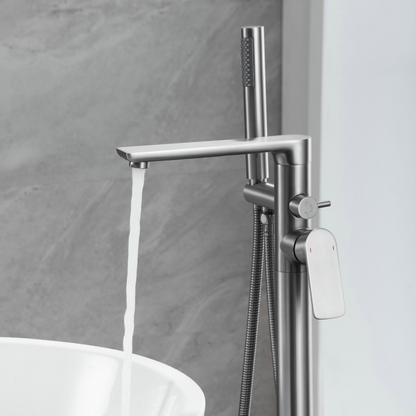 Vrijstaande badkraan Emilia - Gunmetal grey - 88 × 22 × 16 cm