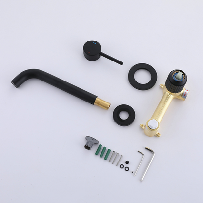 Inbouw wastafelkraan Angelica - Matte black - 23 × 20.5 × 10 cm