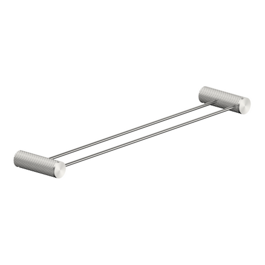 Dubbele Handdoekrek Valencia - Brushed nickel
