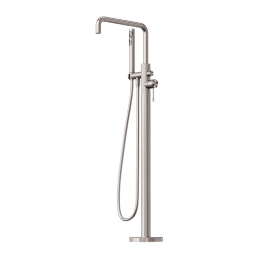 Vrijstaande badmengkraan Valencia - Staafhanddouche - Brushed nickel