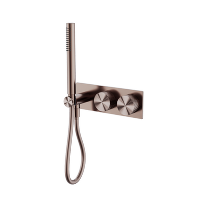 Inbouw douchemengkranen Valencia - Staafhanddouche - Brushed bronze