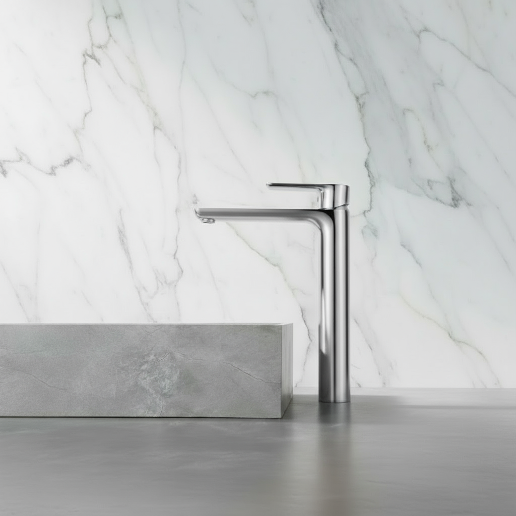 Hoge wastafelkraan  – Silvio – Chrome - 31,5 × 19 × 4,5 cm