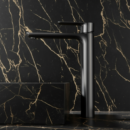 Hoge wastafelkraan  – Silvio – Gunmetal grey - 31,5 × 19 × 4,5 cm