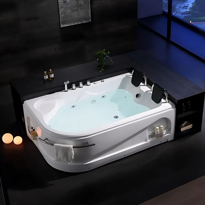 Hoekbad Massagebad – Mason – Glans Wit – 180x120x65 cm