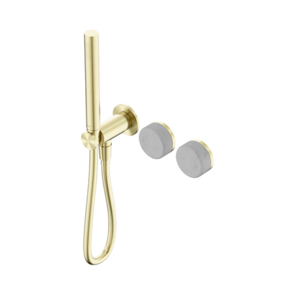 Inbouw douchemengkraan – Sorrento – Carrara – Staafhanddouche – Zonder achterplaat – Brushed gold