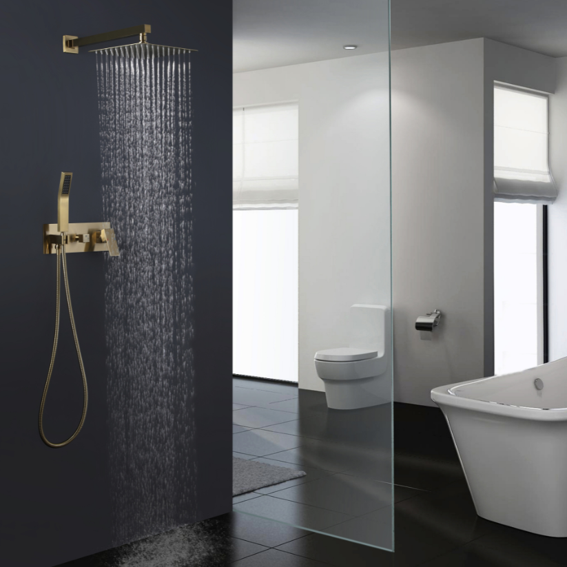 Inbouw Regendoucheset Antoinette - Brushed gold