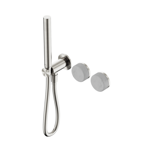 Inbouw douchemengkraan – Sorrento – Carrara – Staafhanddouche – Zonder achterplaat – Brushed nickel