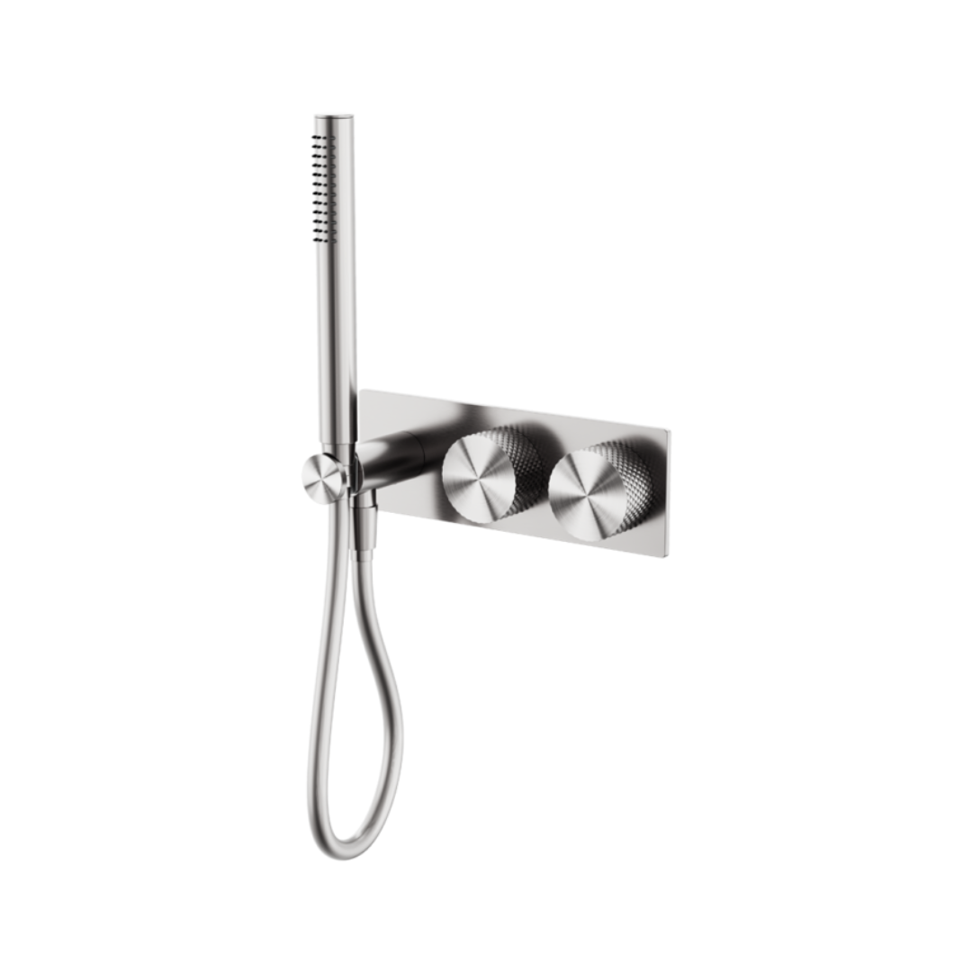 Inbouw douchemengkranen Valencia - Staafhanddouche - Brushed nickel