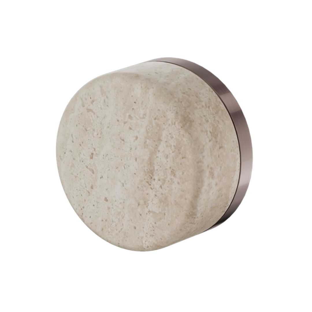 Inbouw mengkraan – Sorrento – Rome Travertine – Brushed bronze