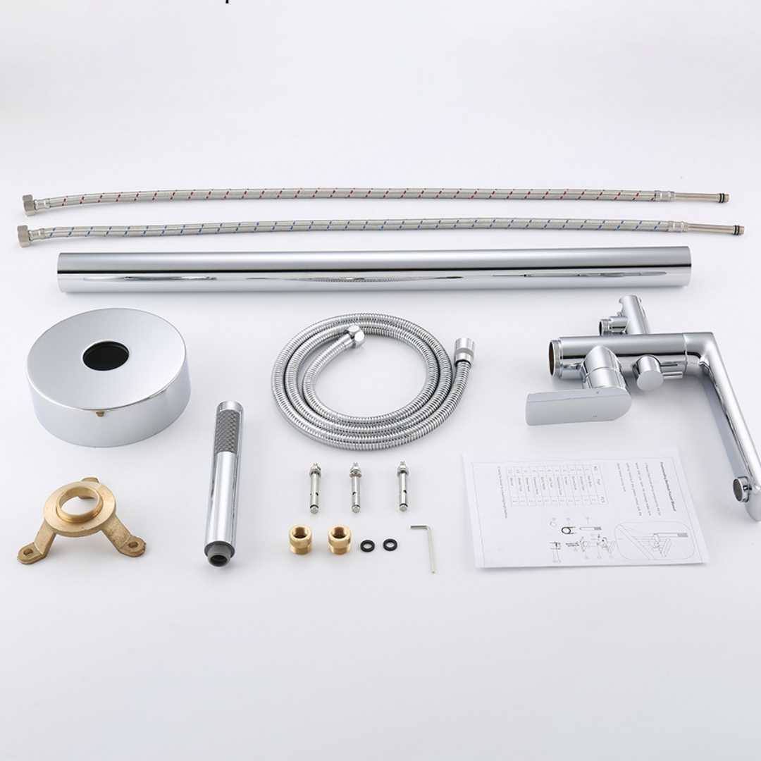 Vrijstaande badkraan Emilia - Chrome - 88 × 22 × 16 cm