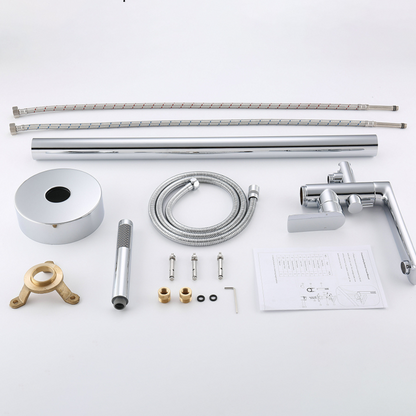 Vrijstaande badkraan Emilia - Chrome - 88 × 22 × 16 cm