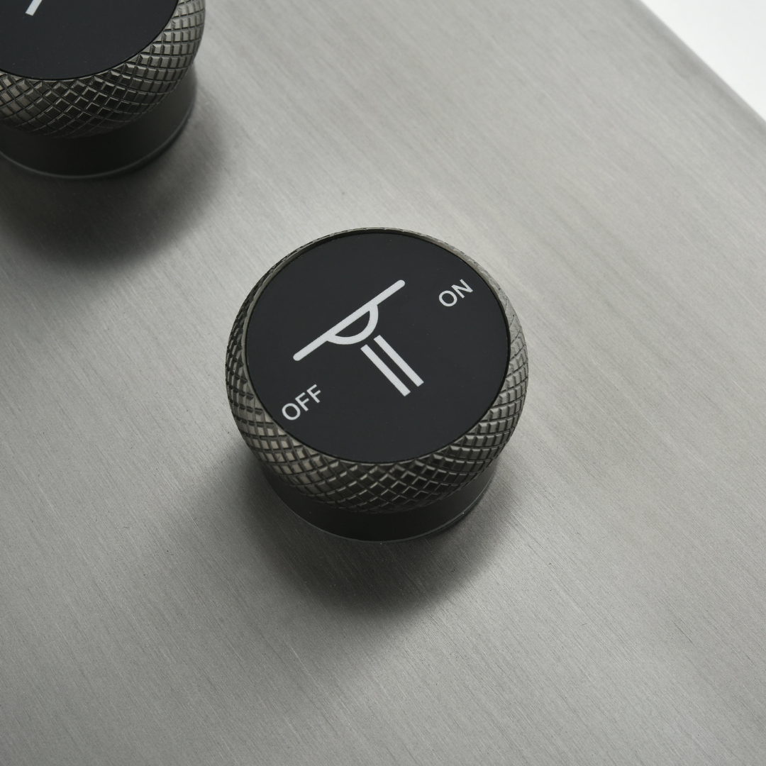 Douchepaneel Elena - LED - Digitaal display - Gunmetal grey - 145 × 18 × 65 cm