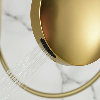 Douchepaneel Elena - LED - Digitaal display - Brushed gold - 145 × 18 × 65 cm