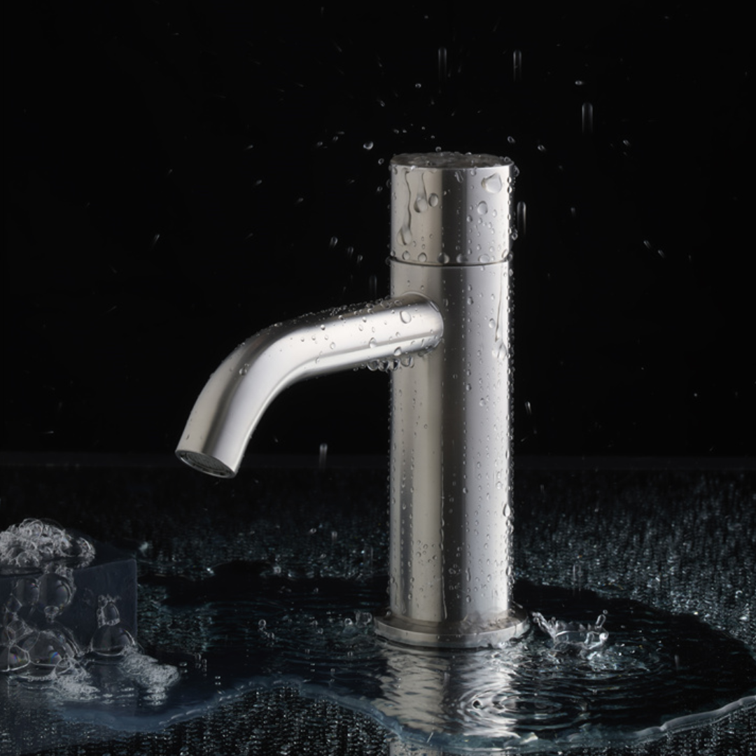 Opbouw wastafelkraan Capri - Greeploos - 1-Gats - Brushed nickel