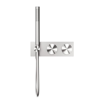 Inbouw douchemengkranen Valencia - Staafhanddouche - Brushed nickel
