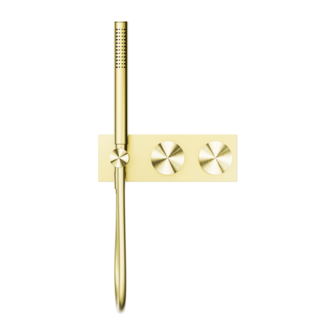 Inbouw douchemengkranen Valencia - Staafhanddouche - Brushed gold