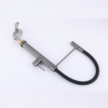 Semi-professionele Keukenkraan Angelica – Uittrekbare Uitloop – Gunmetal Grey - 52.9 × 24.9 × 5.5 cm