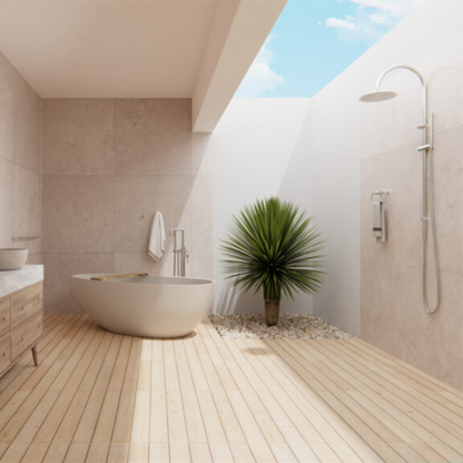 Regendoucheset Capri – Brushed nickel - Met inbouwmengkraan