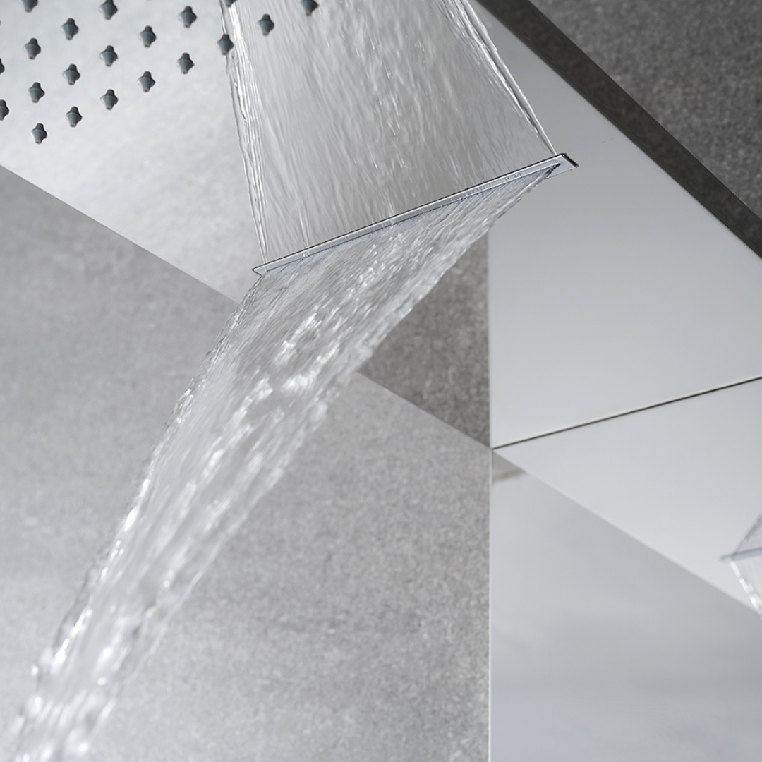 Douchepaneel Nana – Waterval – Massagejets – Chrome - 150 × 20 × 60 cm