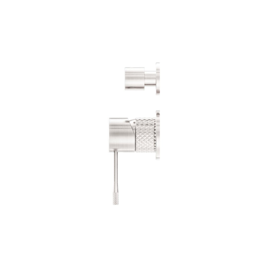 Inbouw mengkraan met diverter – Valencia - 2-gats – Brushed nickel
