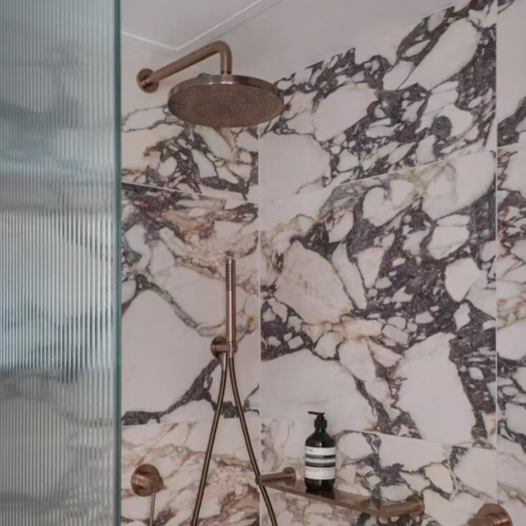 Gebogen wandarm Valencia - Brushed bronze - 337,5 mm