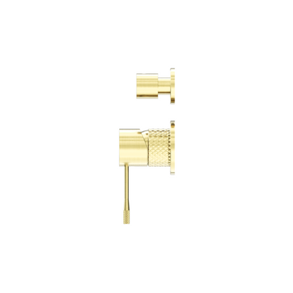 Inbouw mengkraan met diverter – Valencia - 2-gats – Brushed gold