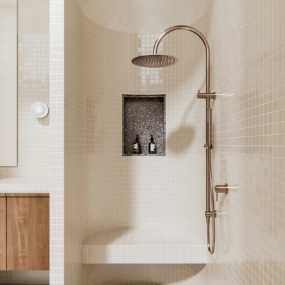 Regendoucheset Capri – Brushed bronze - Met inbouwmengkraan