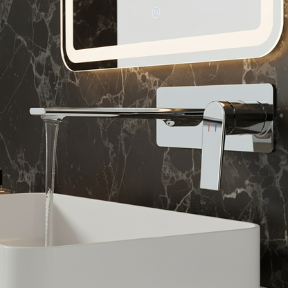 Inbouw wastafelkraan Diego  – Chrome - 22,5 × 11 × 20 cm