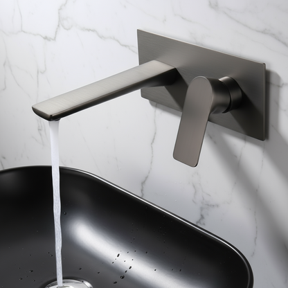 Inbouw wastafelkraan Silvio – Gunmetal grey - 25 × 10 × 20 cm