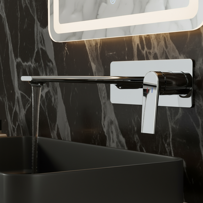 Inbouw wastafelkraan Diego  – Chrome - 22,5 × 11 × 20 cm