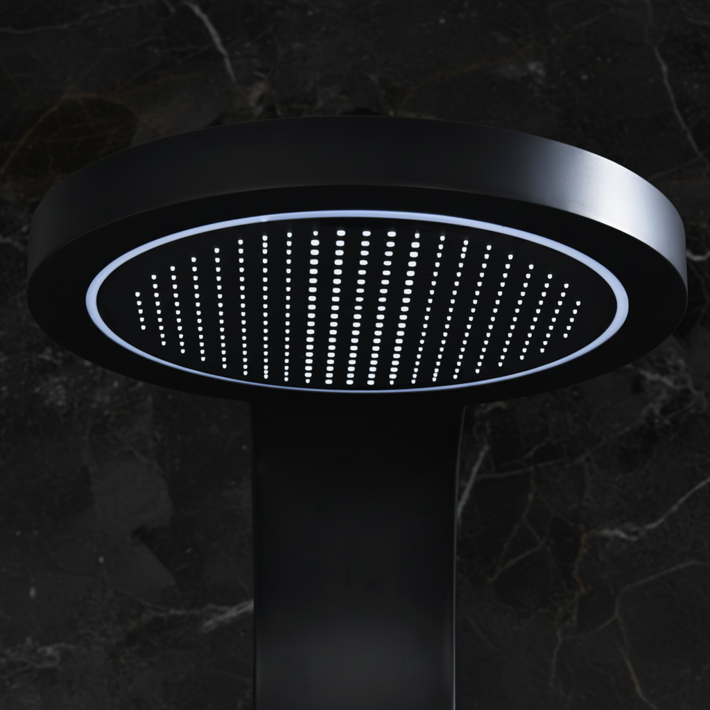 Douchepaneel Elena - LED - Digitaal display - Matte black - 145 × 18 × 65 cm