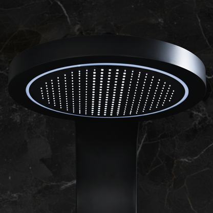 Douchepaneel Elena - LED - Digitaal display - Matte black - 145 × 18 × 65 cm