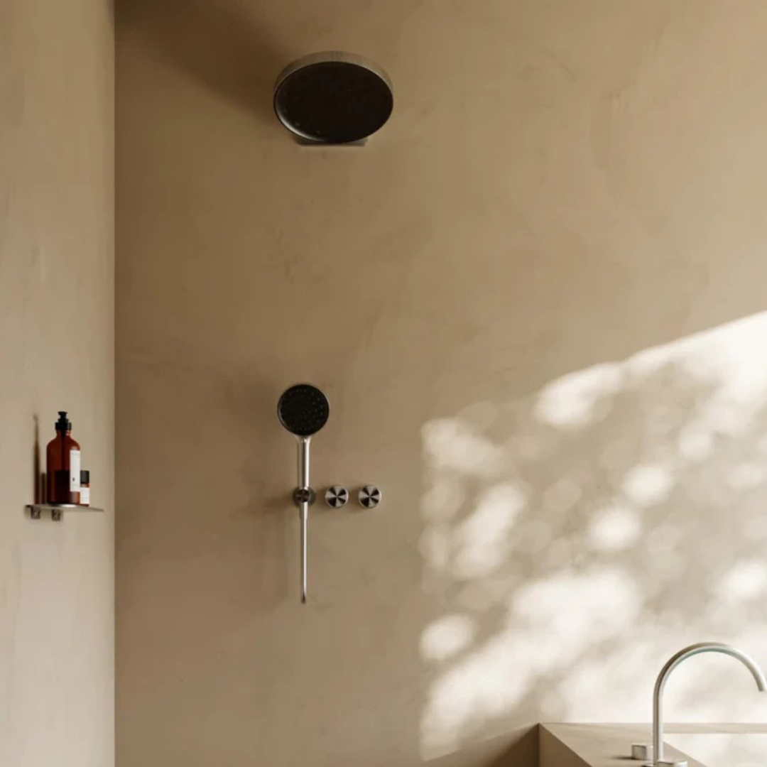 Regendouchekop Sorrento - Met wandbevestiging - Brushed gold - 300mm